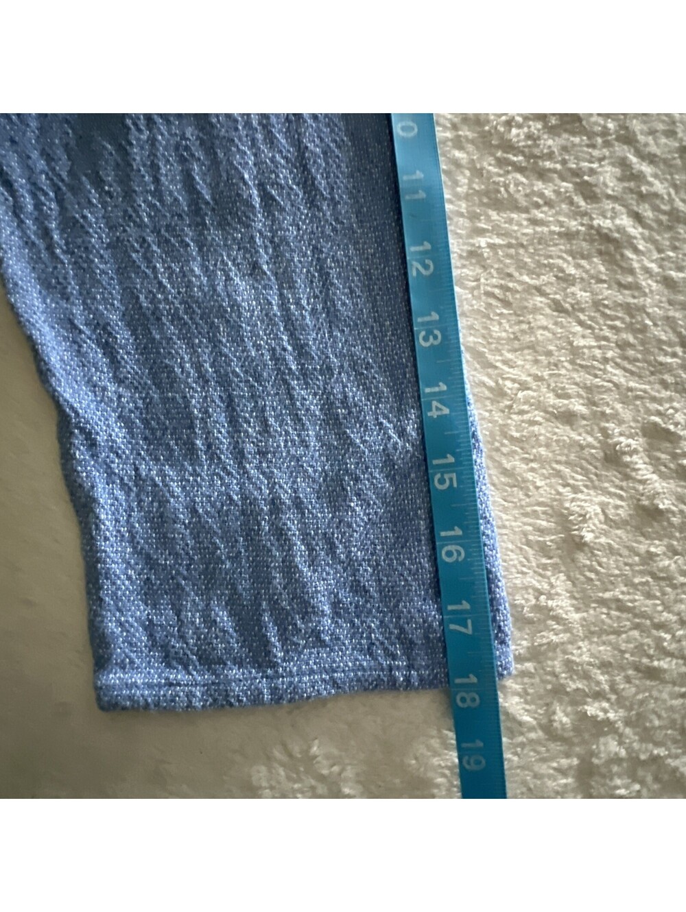 Lagenlook Cotton Top Blue Oversized Boxy Womens M Button Detail Minimalist Artsy - Picture 8 of 9